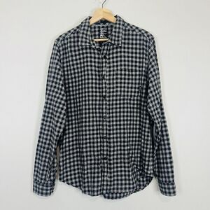 Billabong Blue Plaid Cozy Classic Flannel Button Up Large